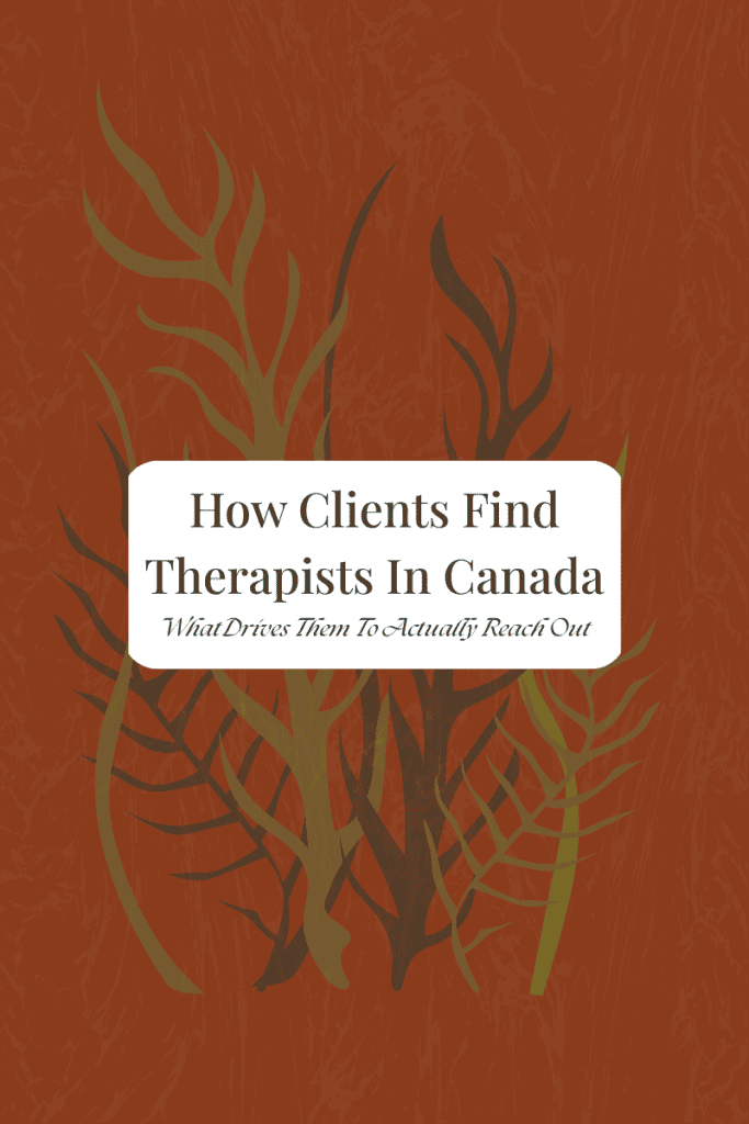How Clients Find Therapists In Canada
