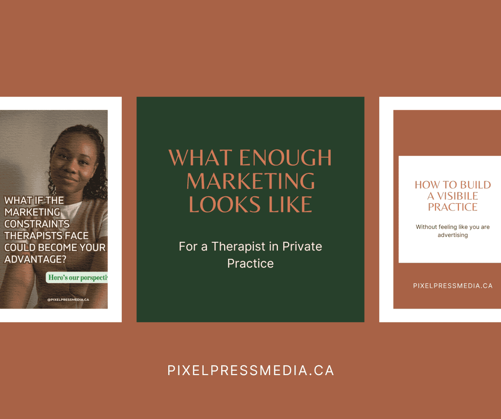 enough marketing for therapists in private practice
