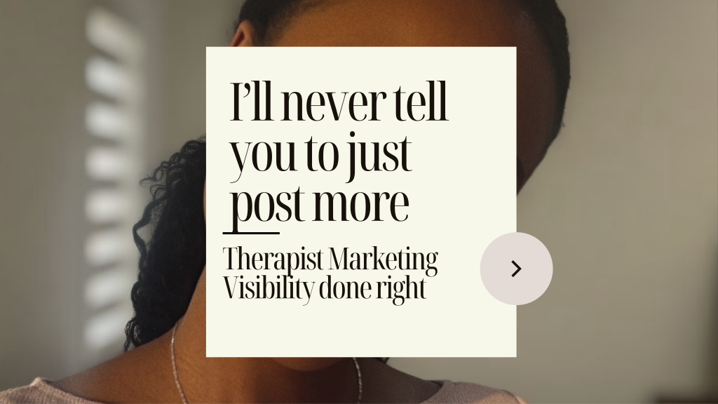 Therapist Marketing Alignment Checklist